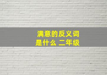 满意的反义词是什么 二年级